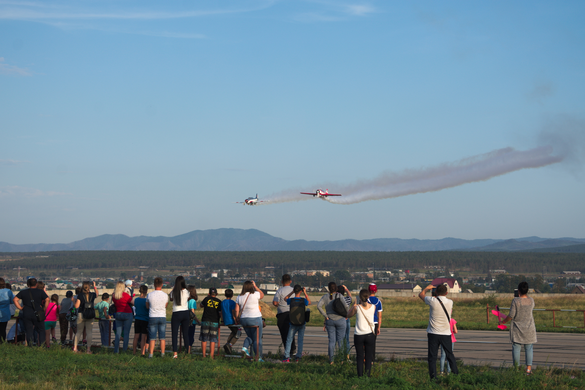 80th anniversary of U-UAZ | Festive events - My, Aviation, Airplane, Audience, Aerobatics, Military equipment, Longpost