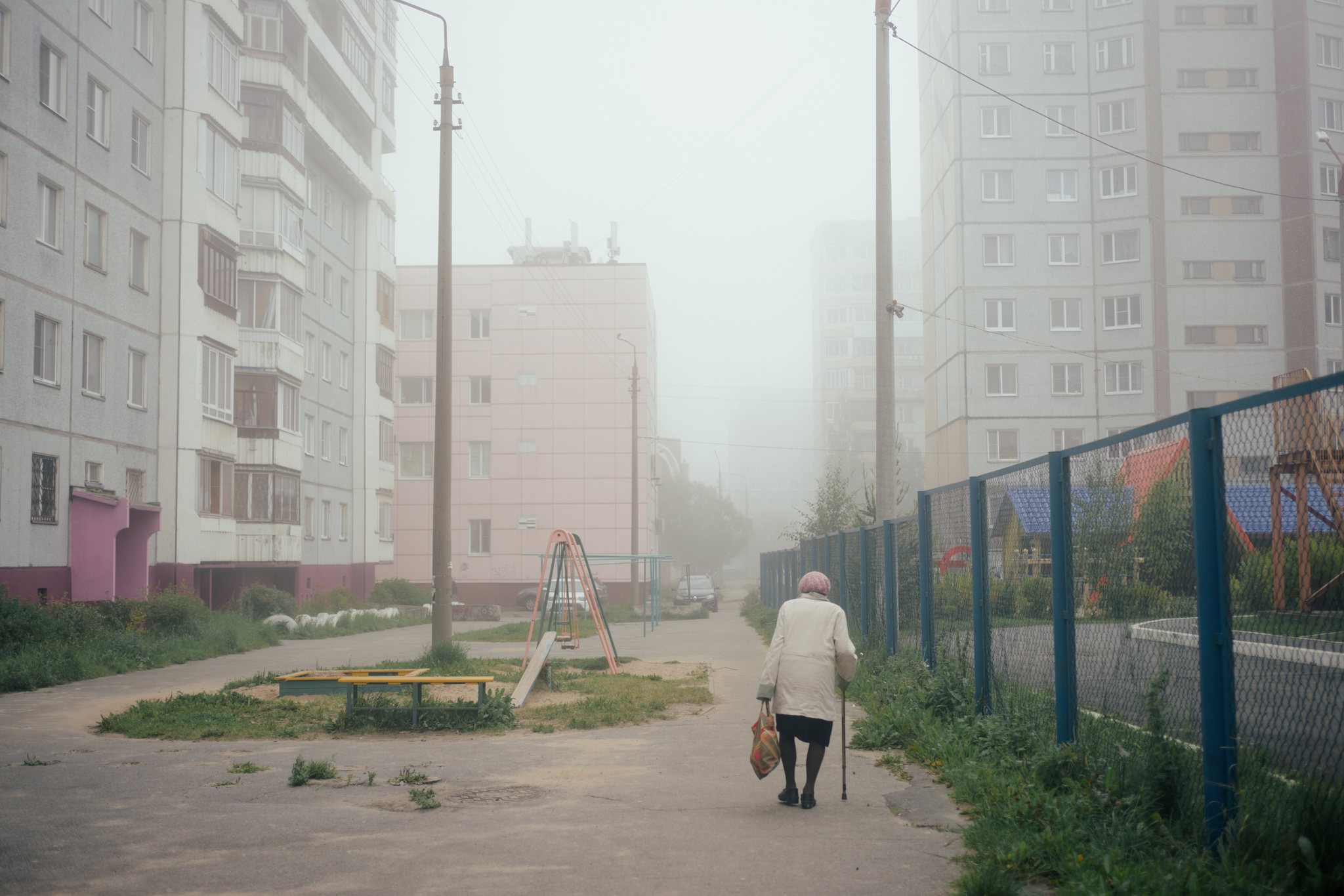 Knowledge Day... - My, Arkhangelsk, Fog, Silent, Silent Hill, The photo, Nine-storey building, , Longpost