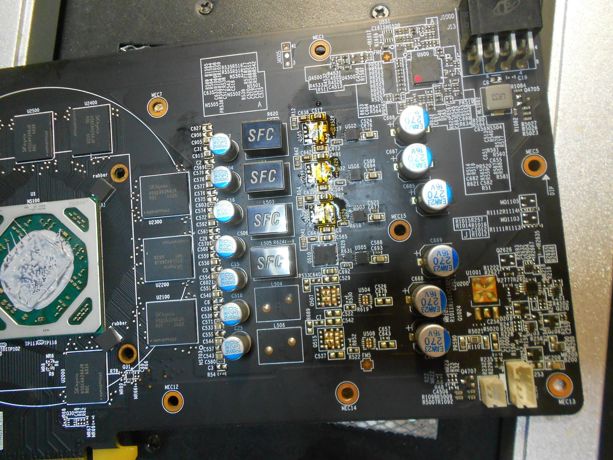 MSI RX 470 Gaming X 4G Video Card Repair - My, Repair of equipment, Rx 470, Video card, Short circuit, Electronics repair, Longpost