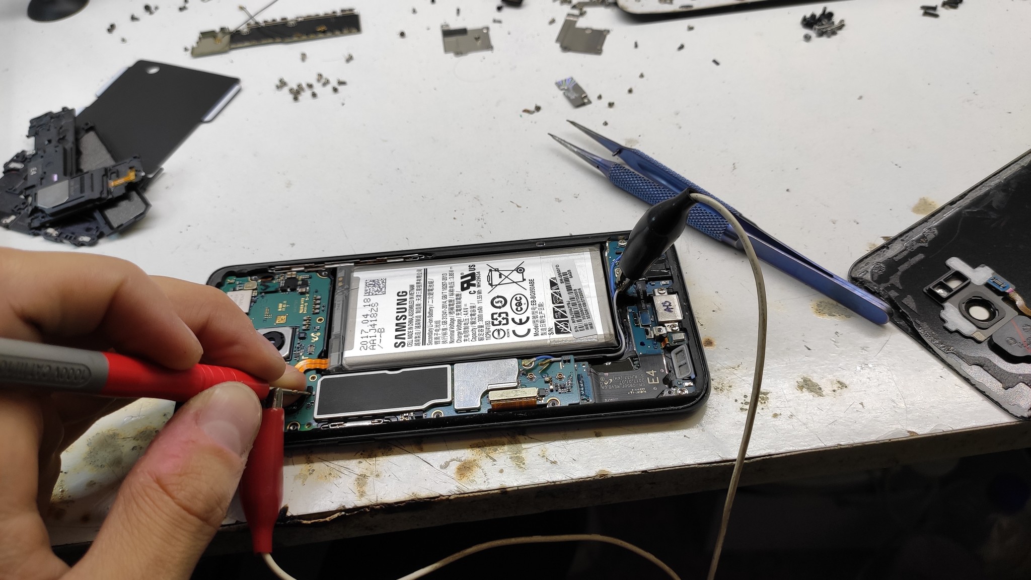 Samsung s8. - My, Samsung, Samsung Galaxy S8, Soldering, Repair, Repair of equipment, Ремонт телефона, Smartphone, Bricks, , Mat, Longpost