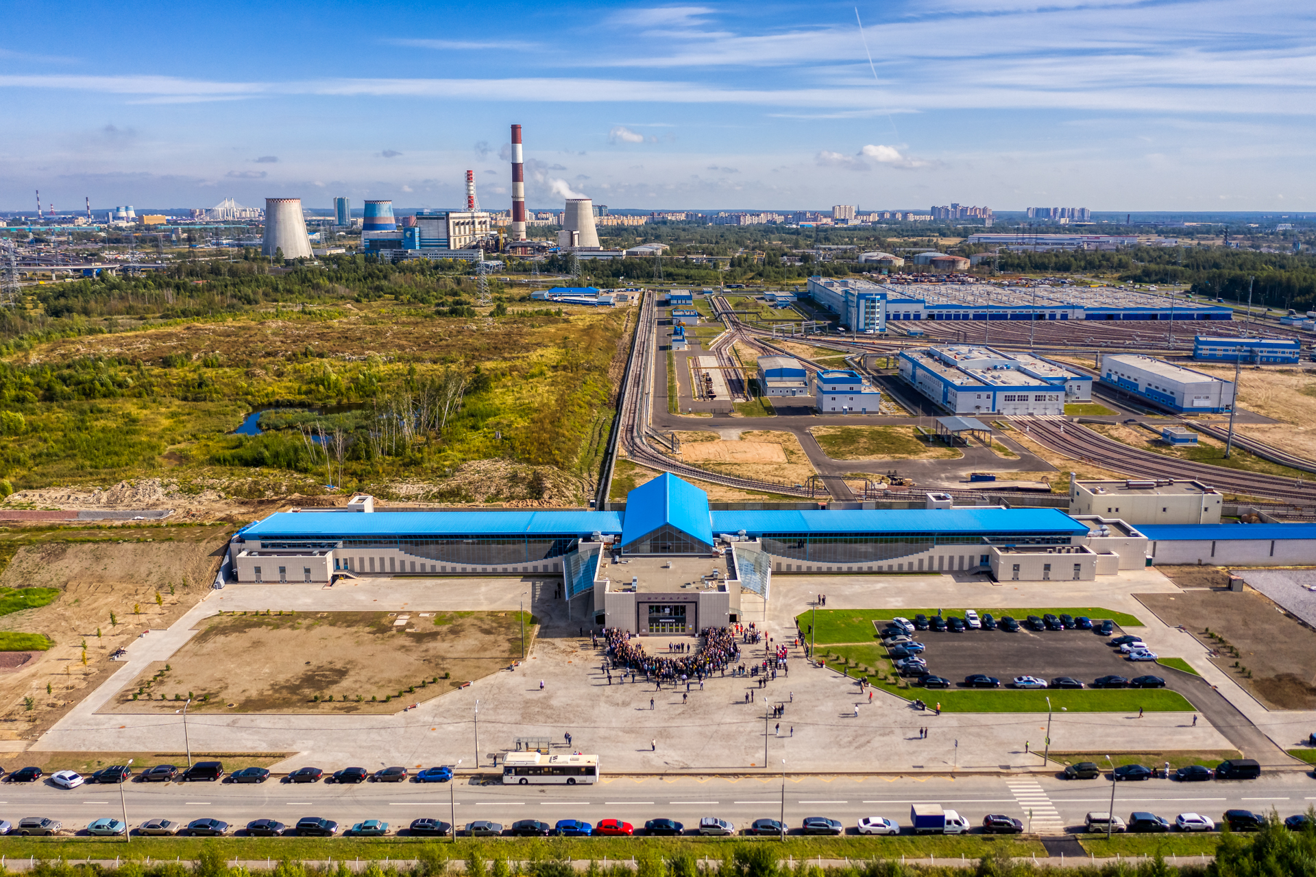 Shushary metro station from the perspective of a bird - My, Saint Petersburg, Opening, Metro, Station, Shushary, Longpost