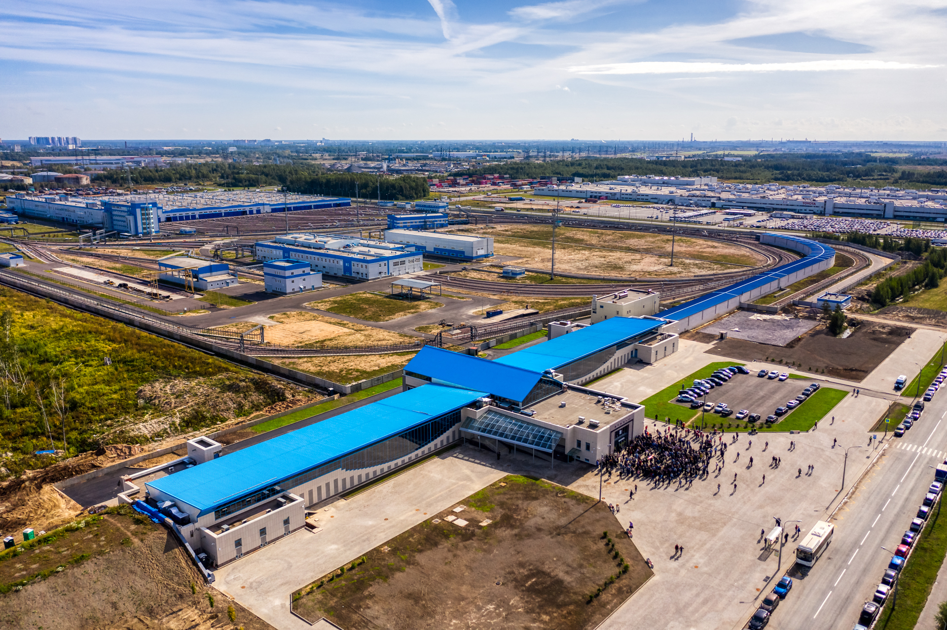 Shushary metro station from the perspective of a bird - My, Saint Petersburg, Opening, Metro, Station, Shushary, Longpost