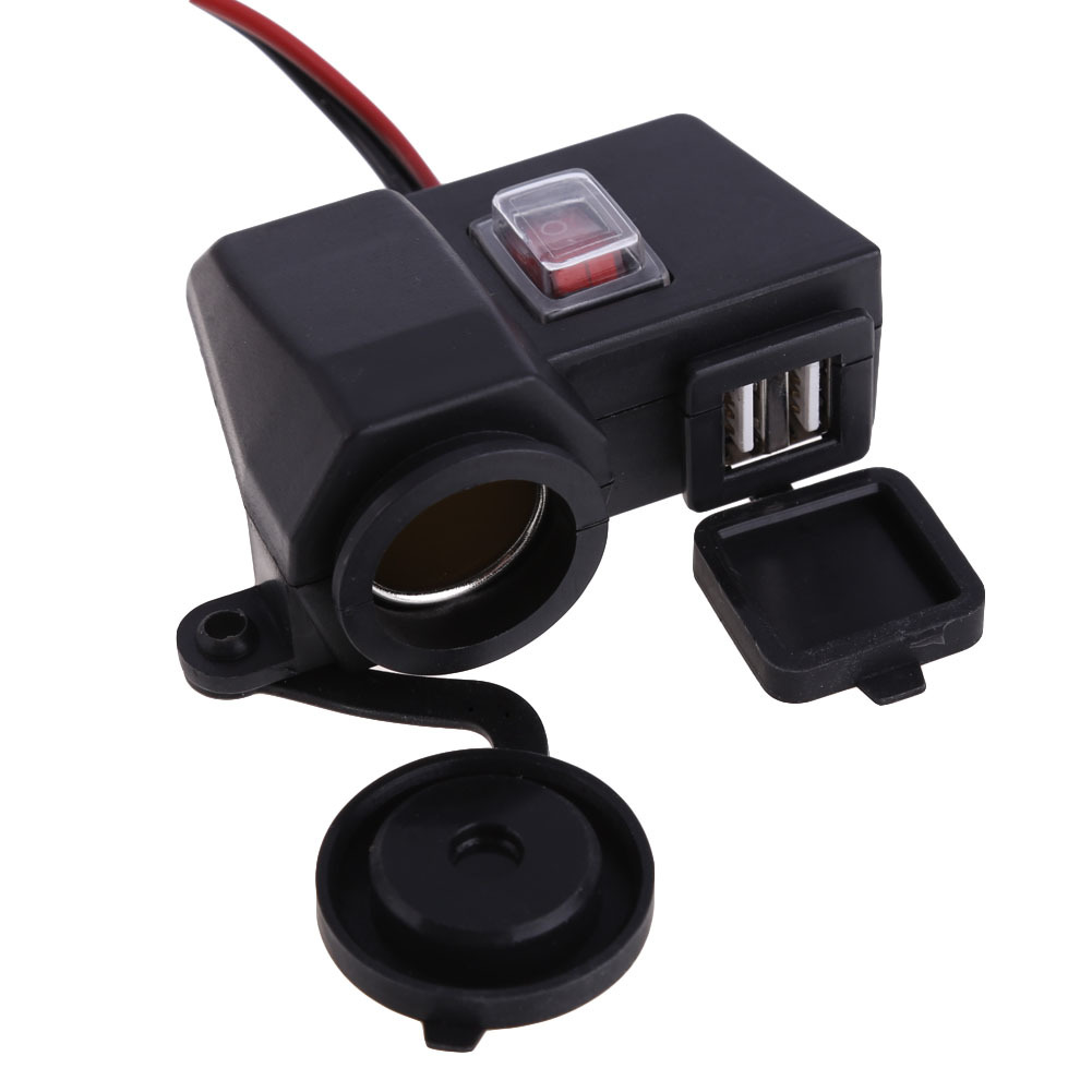 Colhozeeng - 12v/5v socket in side case - My, Moto, Mototourism, Motorcycles, Yamaha tdm850, Tuning, , cigarette lighter, , Longpost, Motorcycle travel, , Refinement, USB