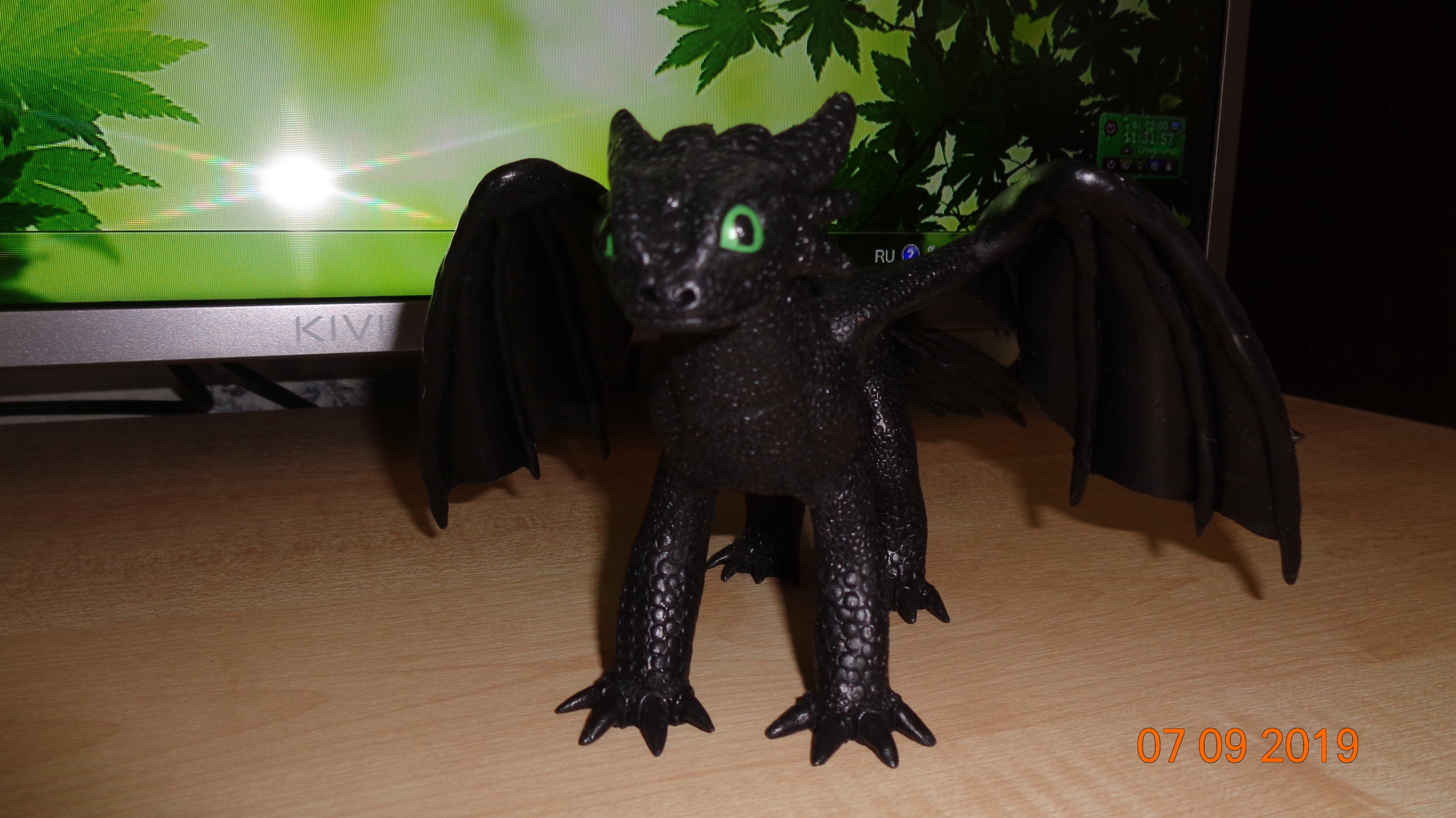 Toothless - My, Polymer clay, Toothless, Longpost, The Dragon, Cartoons, How to train your dragon