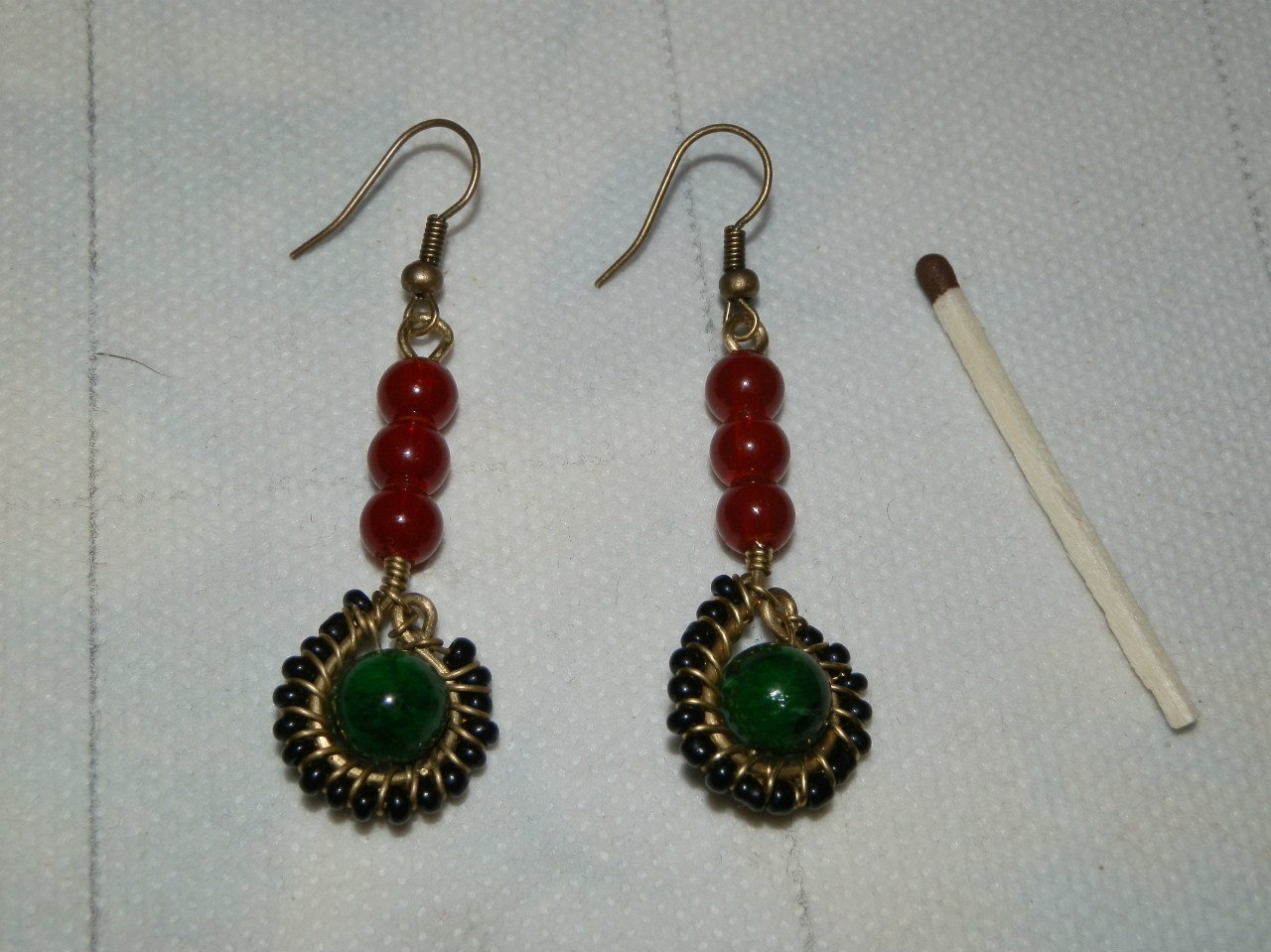 Jewelry in wire wrap technique. Earrings. - My, Needlework without process, Handmade, With your own hands, Wire wrap, Longpost