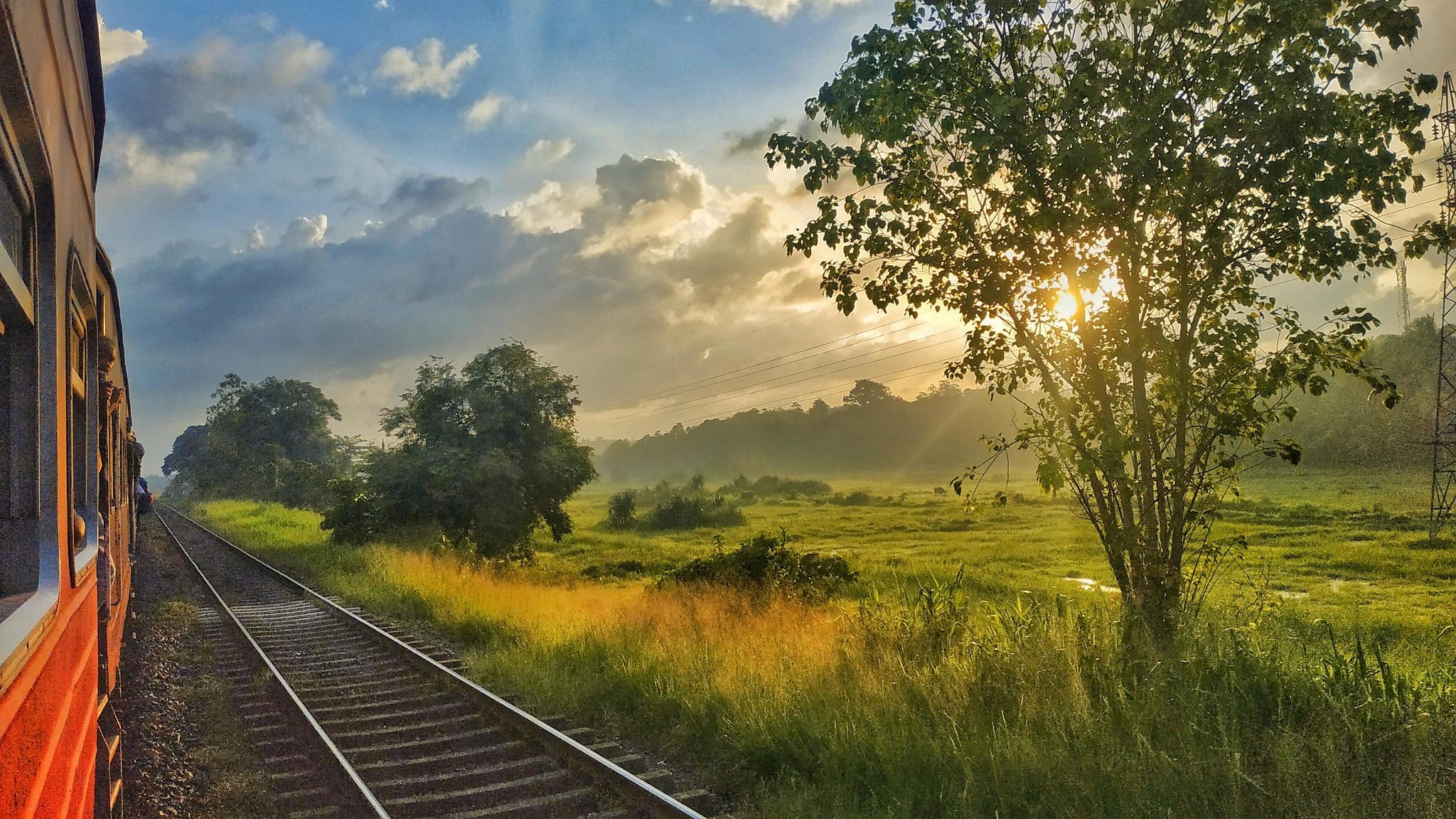 Early morning train in Sri Lanka - Nature, beauty of nature, The photo, Sri Lanka, Morning, Landscape