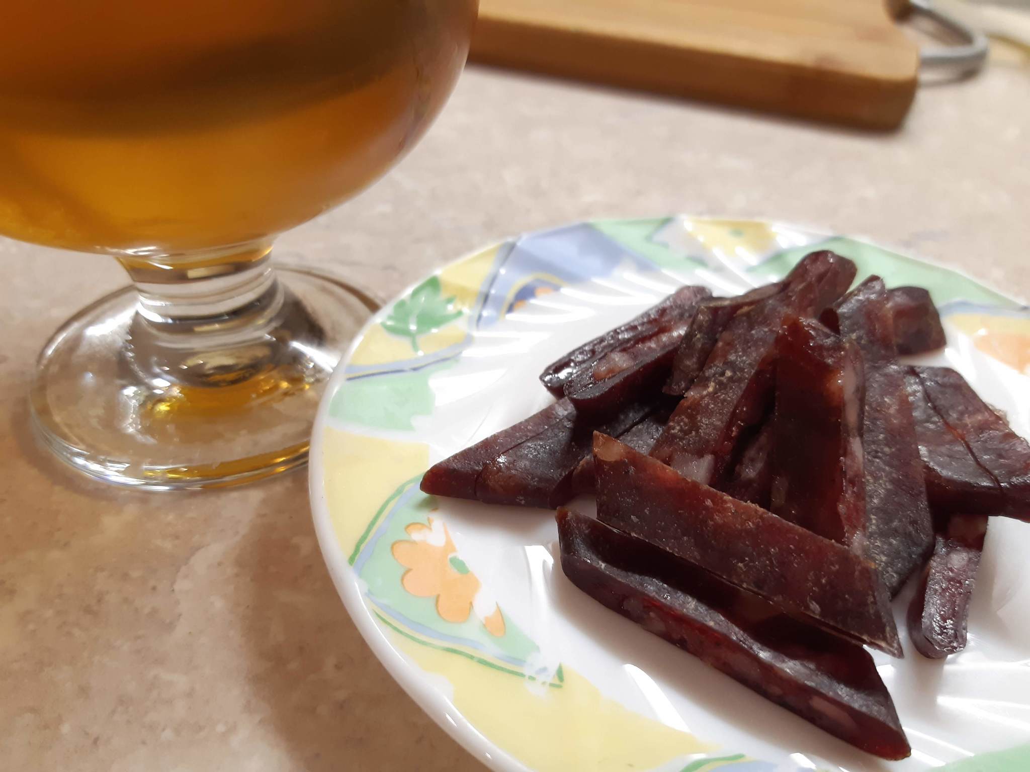 Sujuk Beer Appetizer - My, Sujuk, Homemade sausage, Beer snack, Longpost, Food