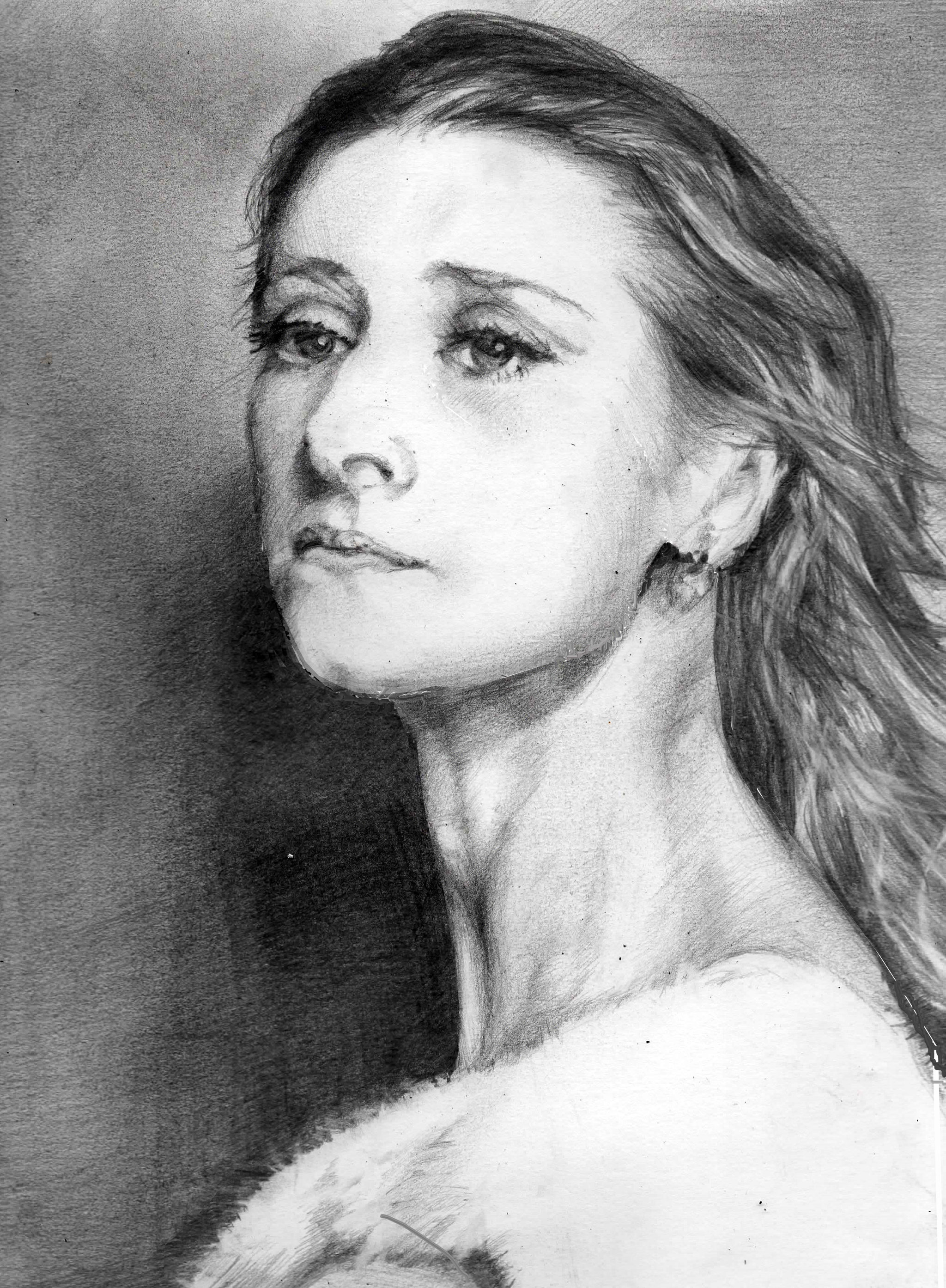 Maya Plisetskaya - My, Maya Plisetskaya, Drawing, Pencil drawing