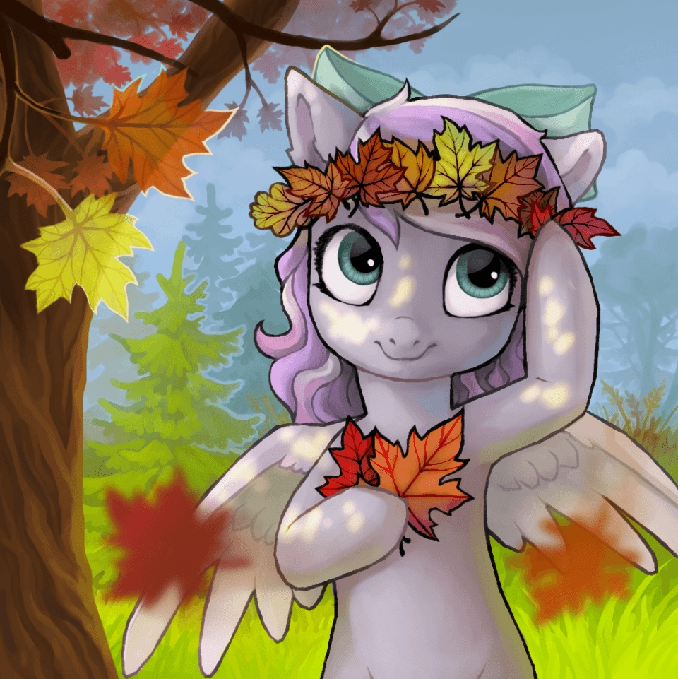 Autumn - My little pony, Original character, Autumn, Art, Leaves