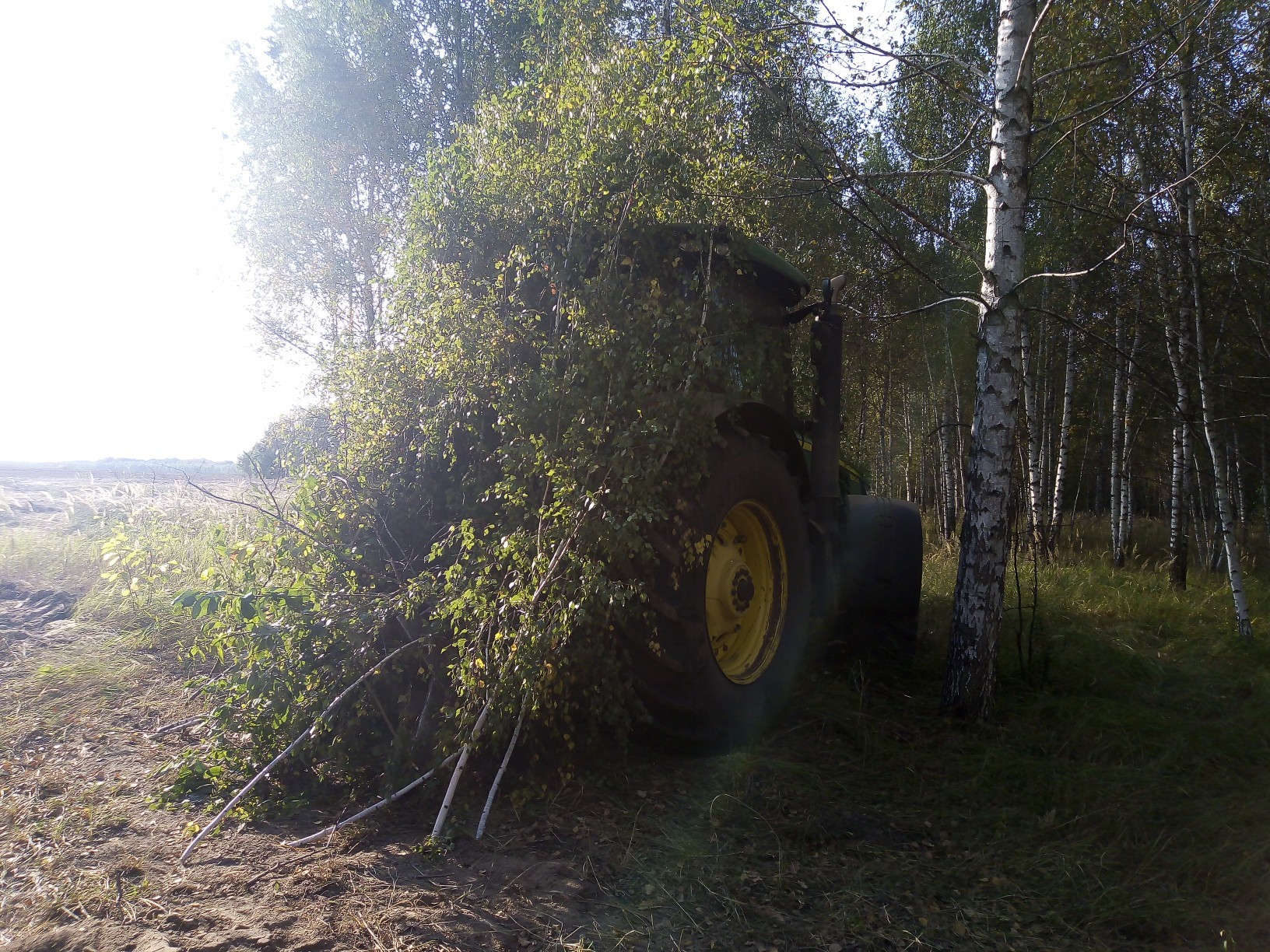 When the tractor broke down, but there was no guard, but! The machine operator served in the tank troops - Tractor driver, John Deere, Camouflage, Disguise, Longpost