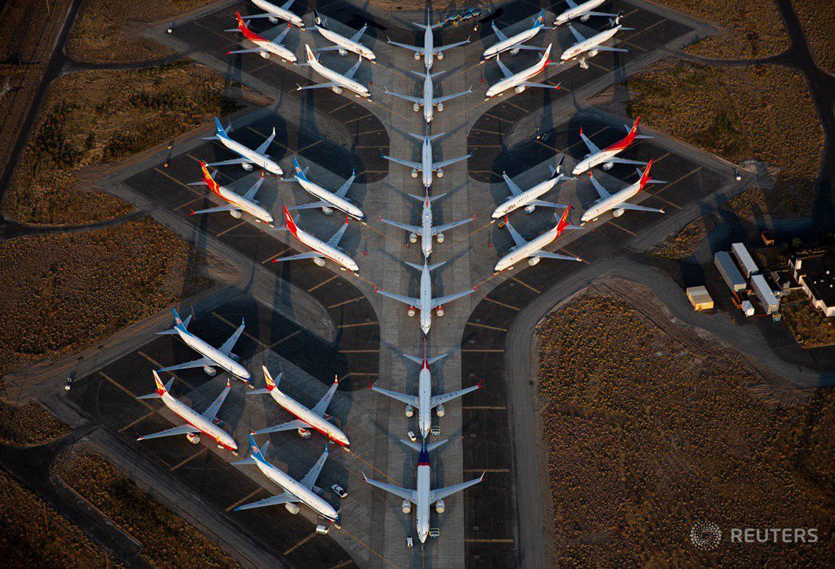 Красиво стоят - Авиация, Боинг, Boeing-737, Стоянка, Фотография, Reuters, Длиннопост, Boeing, Boeing 737