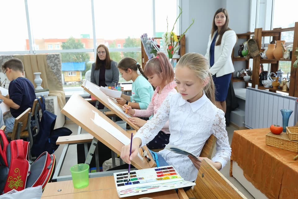 Children's art school in the village of Shagol moved to a new building - School, Art, Chelyabinsk, Russia