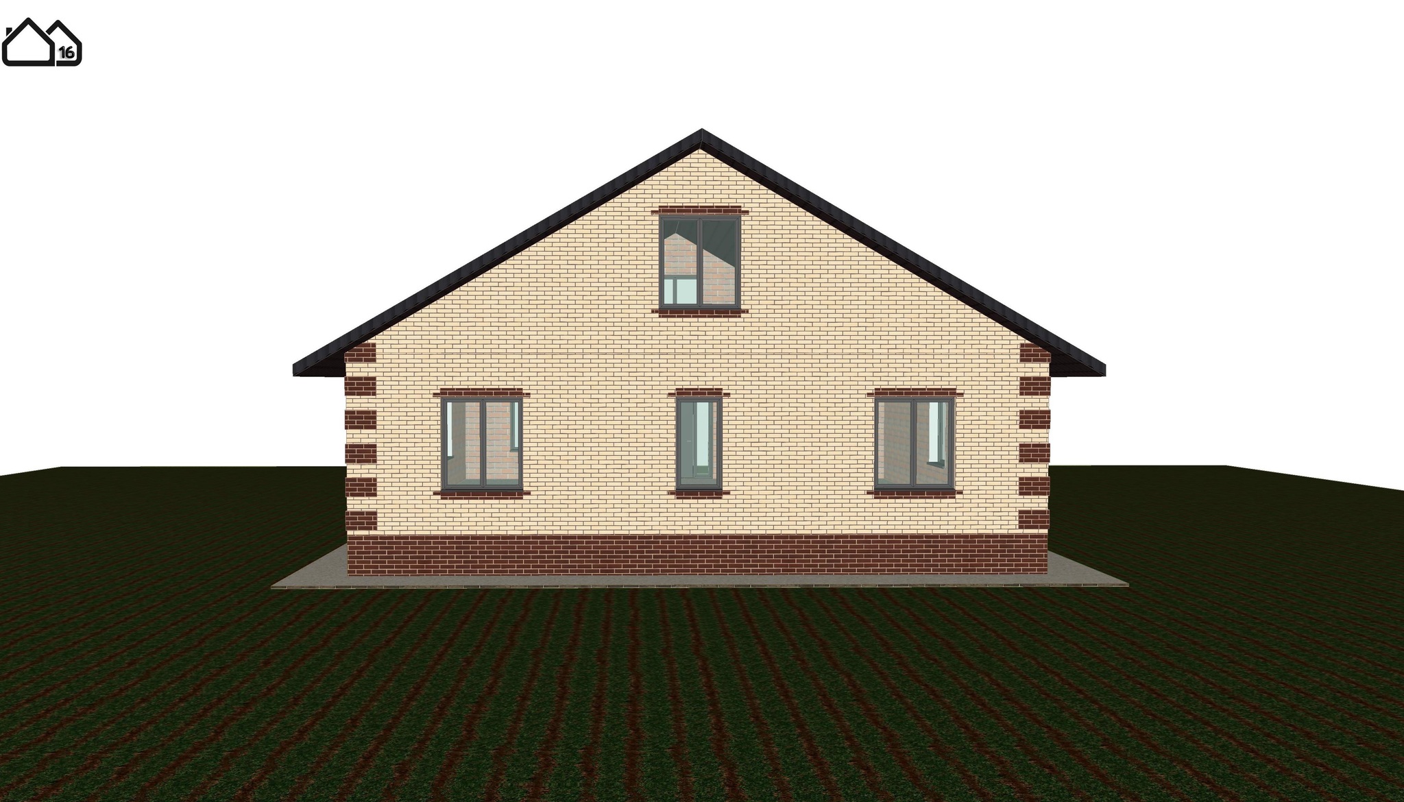 One-storey house 12x12m with three bedrooms - My, Project, Design, Building, Longpost