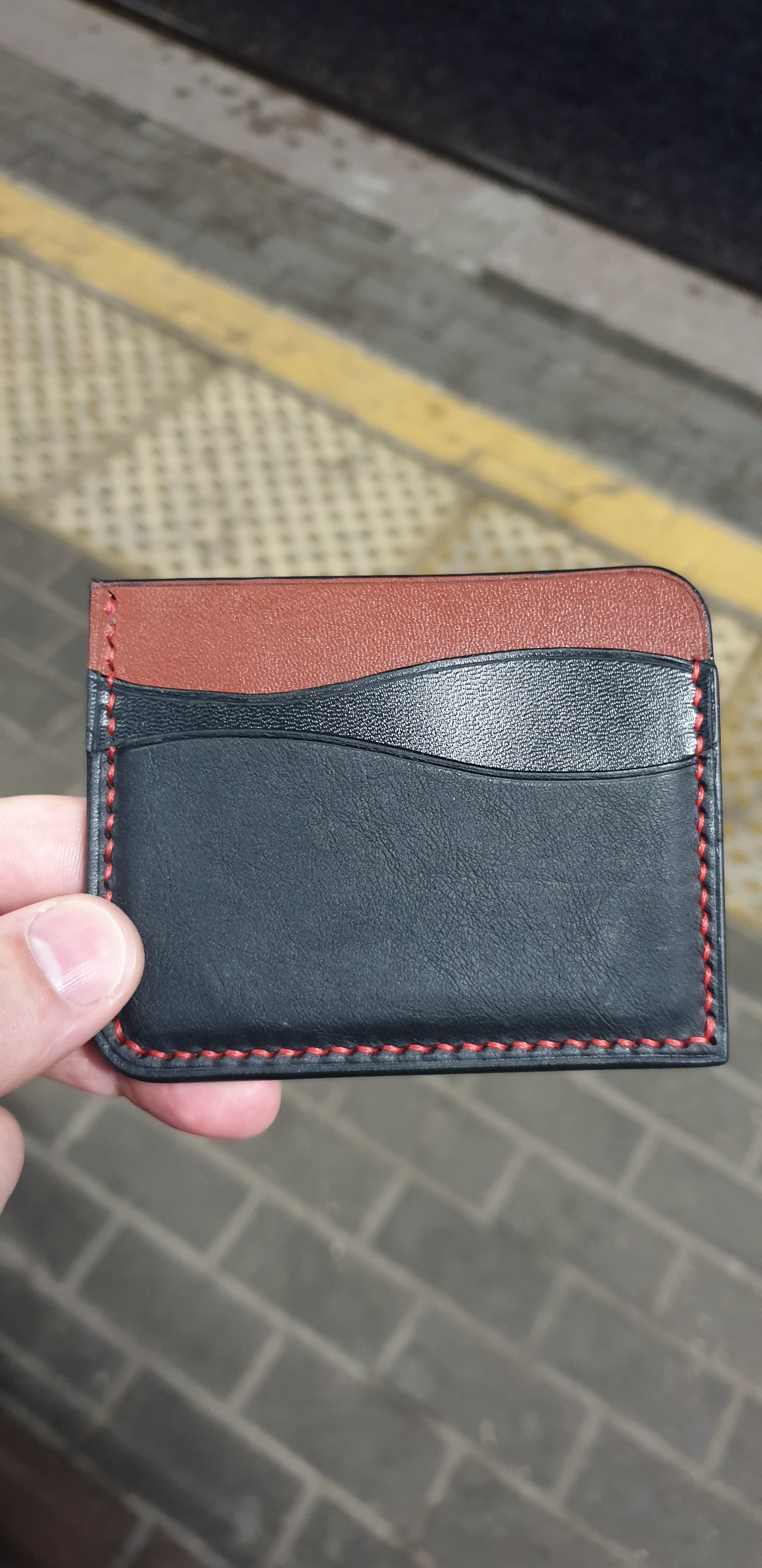 Genuine leather cardholder. - My, Leather products, Natural leather, Cardholder, With your own hands, Leather wallet, Wallet, Purse, Longpost