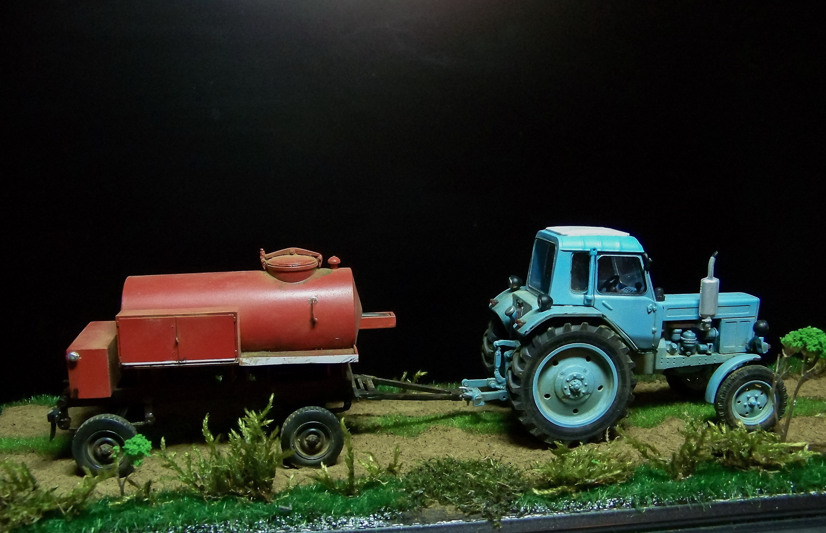 MTZ-80 - My, MTZ, 1:43, Tractor, Diorama, MTZ 80, Longpost