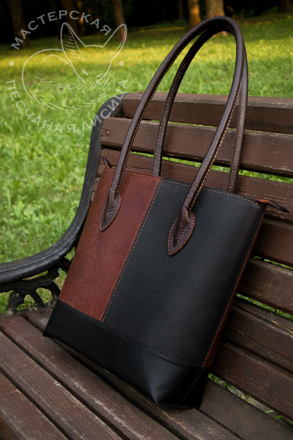 Wide-brimmed hat and leather bag - My, Handmade, Hat, Leather, With your own hands, Longpost, Needlework without process, Сумка, Australian hat