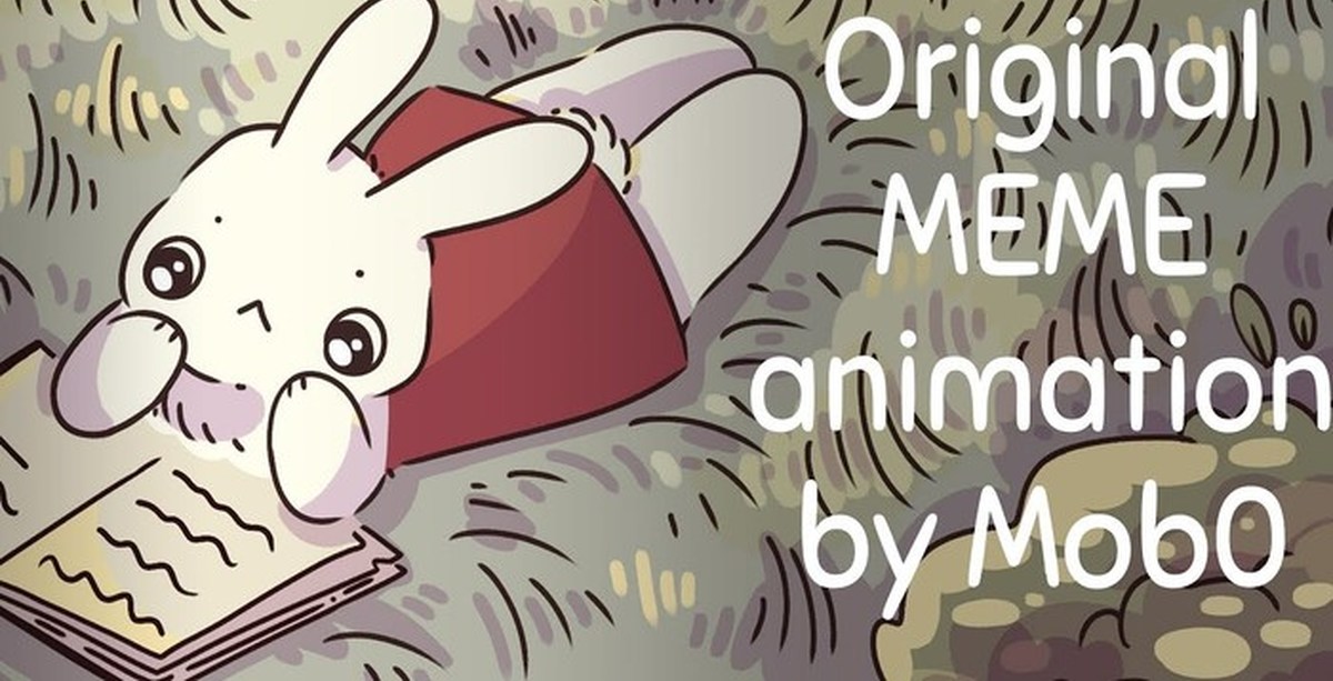 Sad rabbit. Meme animation.